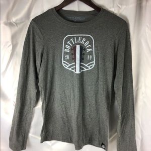 BOTTLEROCK BANDED LONGSLEEVE CREW, GREY